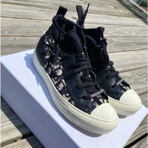 Dior TECHNICAL OBLIQ Sneakers in size UK 38; US 8 in color Blue and white